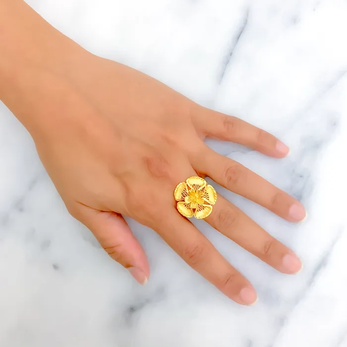 Andaaz Jewelers Rings Palatial Refined 22k Gold Ring