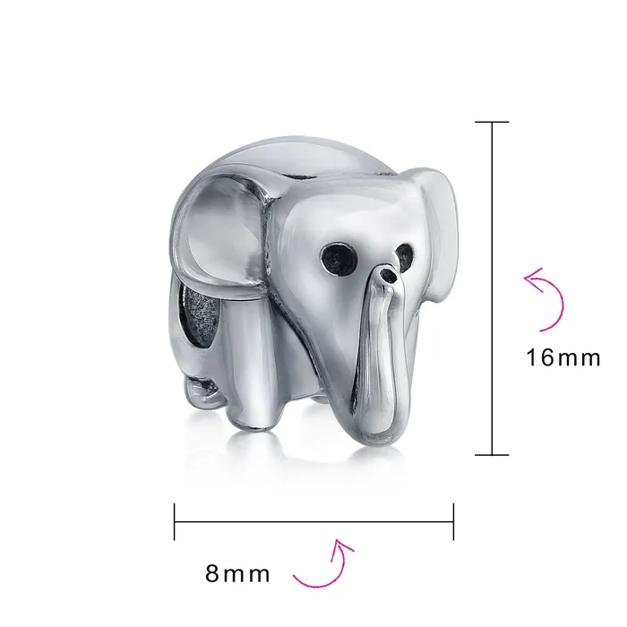 BlingJewelry Wholesale Rings Lucky Elephant Charm Bead in Oxidized Sterling Silver for European Bracelets BlingJewelry Wholesale Rings Lucky Elephant Charm Bead in Oxidized Sterling Silver for European Bracelets
