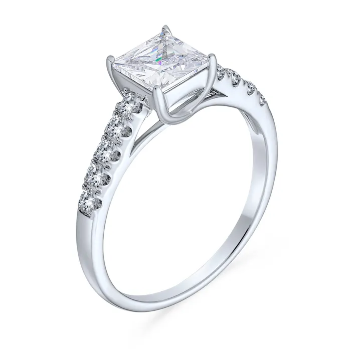 BlingJewelry Wholesale Rings Timeless Classic Princess Cut Solitaire Engagement Ring in Sterling Silver BlingJewelry Wholesale Rings Timeless Classic Princess Cut Solitaire Engagement Ring in Sterling Silver