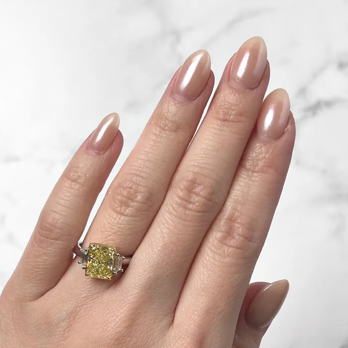 CH Collection Rings Radiantcut Yellow Diamond Engagement Ring
