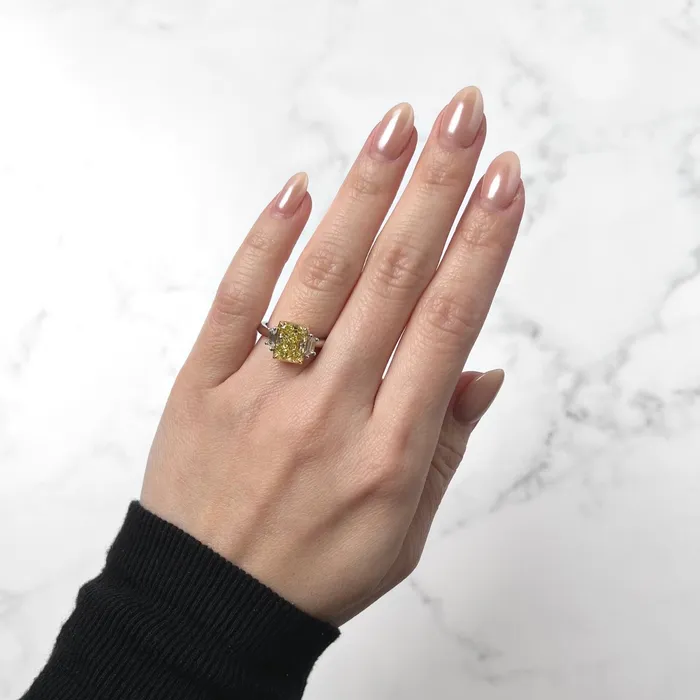 CH Collection Rings Radiantcut Yellow Diamond Engagement Ring