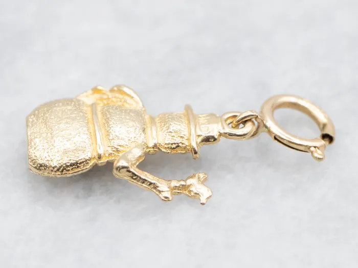 Charm Necklaces Market Square Jewelers Textured Gold Snowman Charm