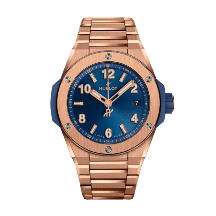 Hublot Big Bang Integrated Time Only King Gold Blue 38mm Hublot Rings