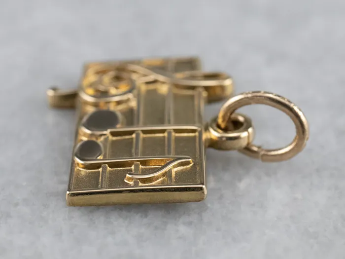 Market Square Jewelers Charm Necklaces Gold Music Note Charm Pendant Market Square Jewelers Charm Necklaces Gold Music Note Charm Pendant