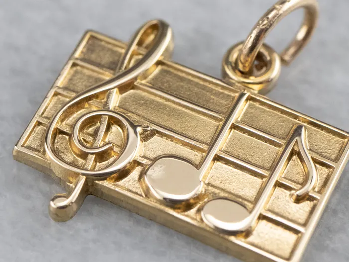 Market Square Jewelers Charm Necklaces Gold Music Note Charm Pendant Market Square Jewelers Charm Necklaces Gold Music Note Charm Pendant