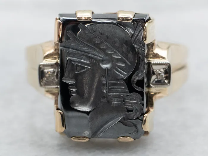 Market Square Jewelers Rings Hematite Intaglio Ring