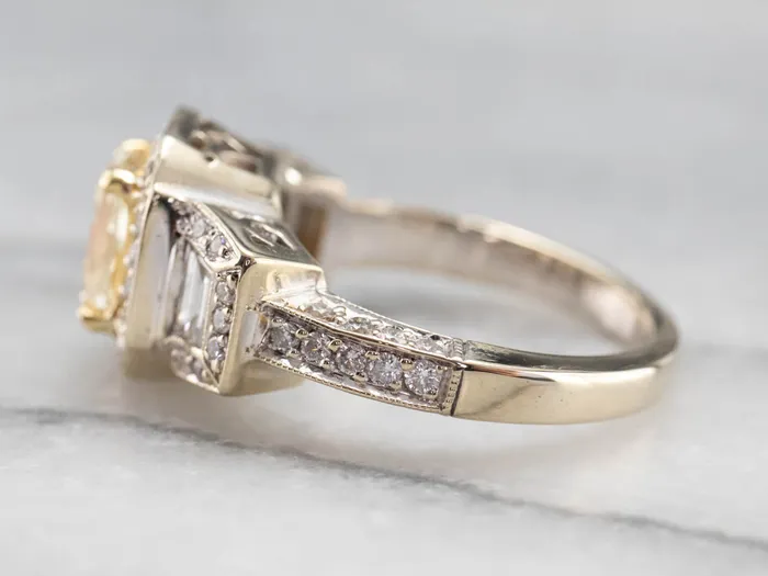 Market Square Jewelers Rings Modern Yellow GIA Certified Diamond Ring Market Square Jewelers Rings Modern Yellow GIA Certified Diamond Ring
