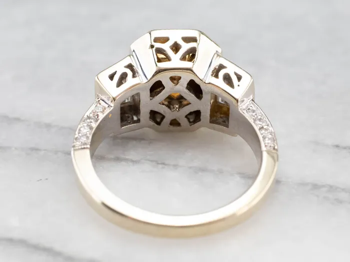 Market Square Jewelers Rings Modern Yellow GIA Certified Diamond Ring Market Square Jewelers Rings Modern Yellow GIA Certified Diamond Ring
