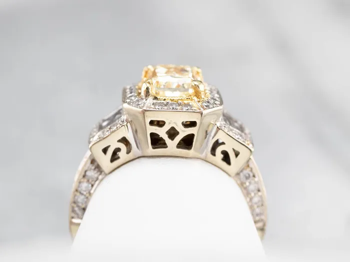 Market Square Jewelers Rings Modern Yellow GIA Certified Diamond Ring Market Square Jewelers Rings Modern Yellow GIA Certified Diamond Ring