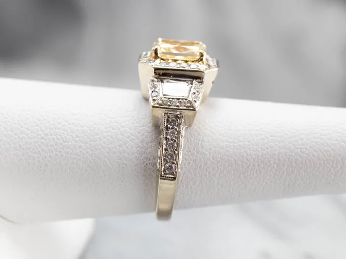 Market Square Jewelers Rings Modern Yellow GIA Certified Diamond Ring Market Square Jewelers Rings Modern Yellow GIA Certified Diamond Ring