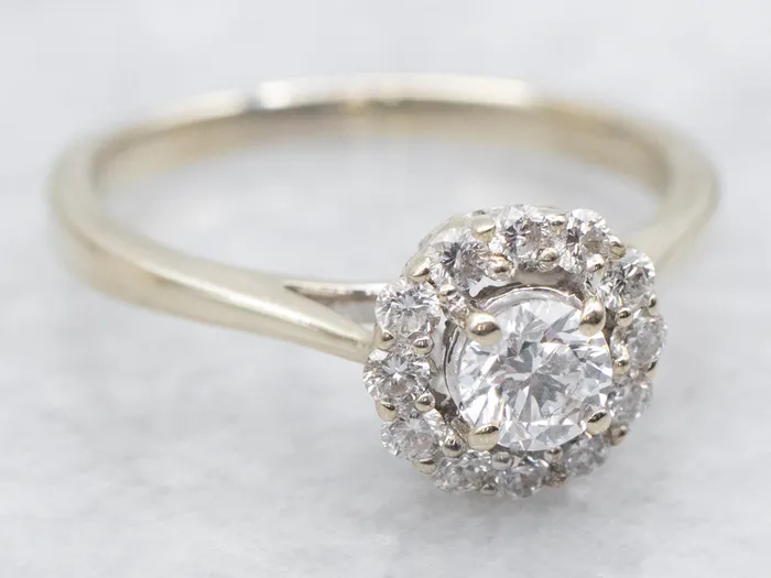 Market Square Jewelers Rings Round Brilliant Diamond Modern Halo Engagement Ring