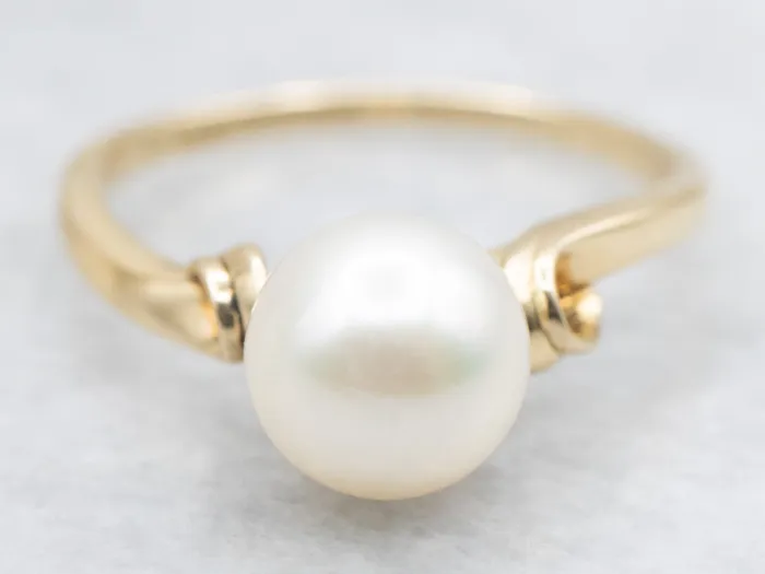 Market Square Jewelers Rings Saltwater Pearl Solitaire Ring
