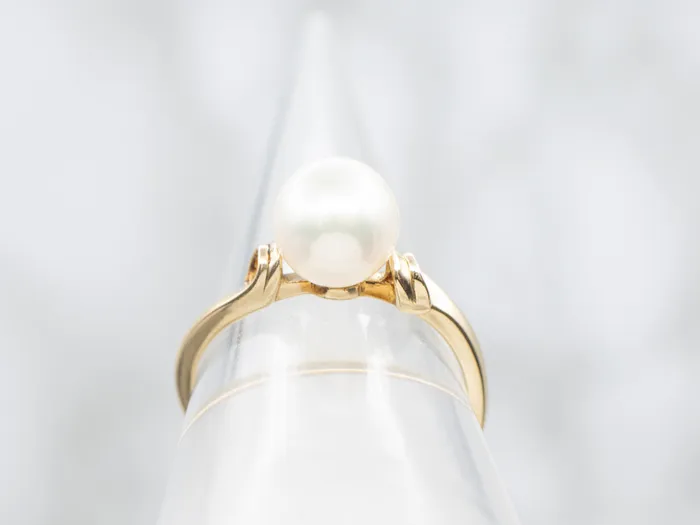 Market Square Jewelers Rings Saltwater Pearl Solitaire Ring