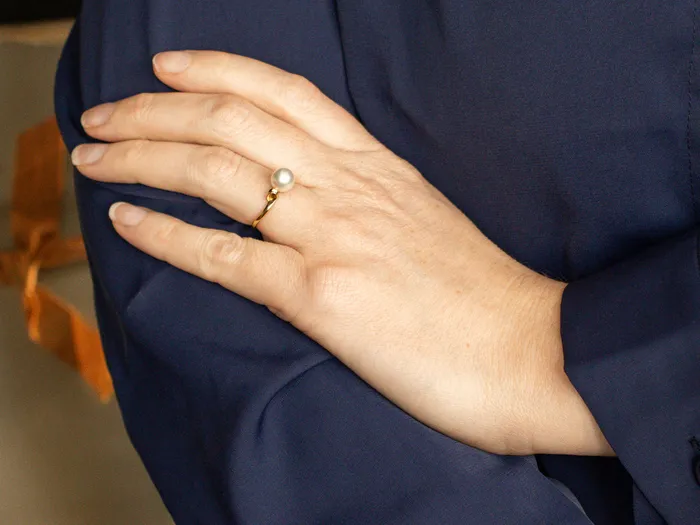 Market Square Jewelers Rings Saltwater Pearl Solitaire Ring