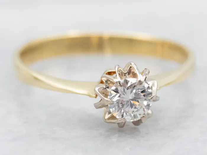 Market Square Jewelers Rings Starburst Diamond Solitaire Engagement Ring