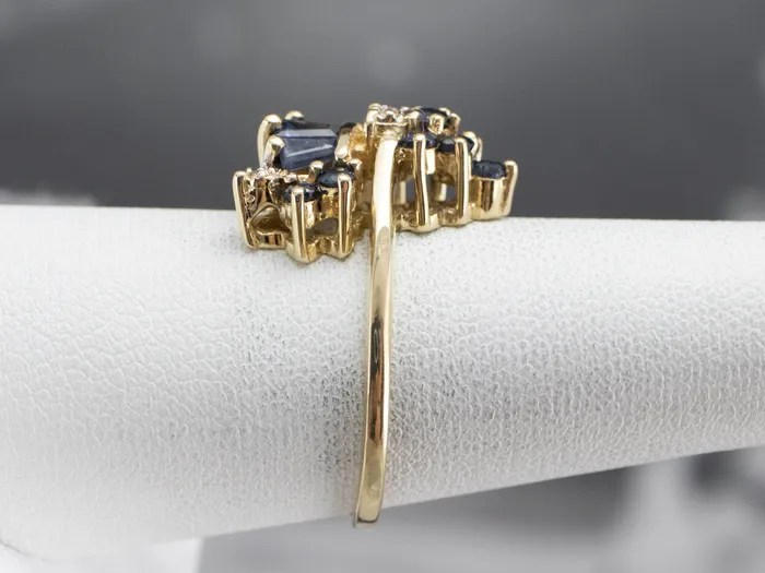 Market Square Jewelers Rings Vintage Sapphire and Diamond Cluster Ring Market Square Jewelers Rings Vintage Sapphire and Diamond Cluster Ring