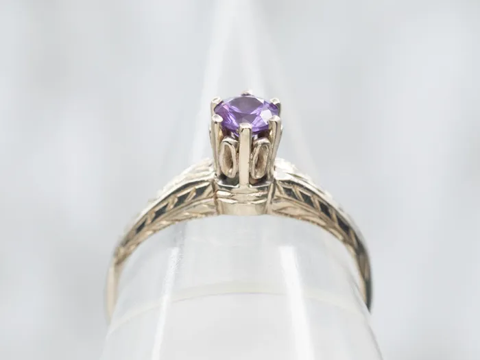 Market Square Jewelers Rings Yellow Gold Round Cut Purple Sapphire Solitaire Ring Market Square Jewelers Rings Yellow Gold Round Cut Purple Sapphire Solitaire Ring