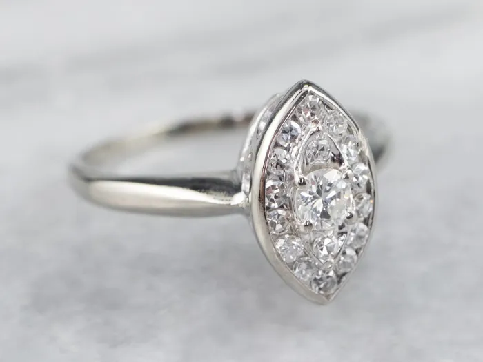 Marquise Diamond Cluster Ring MSJ Office Rings Marquise Diamond Cluster Ring MSJ Office Rings