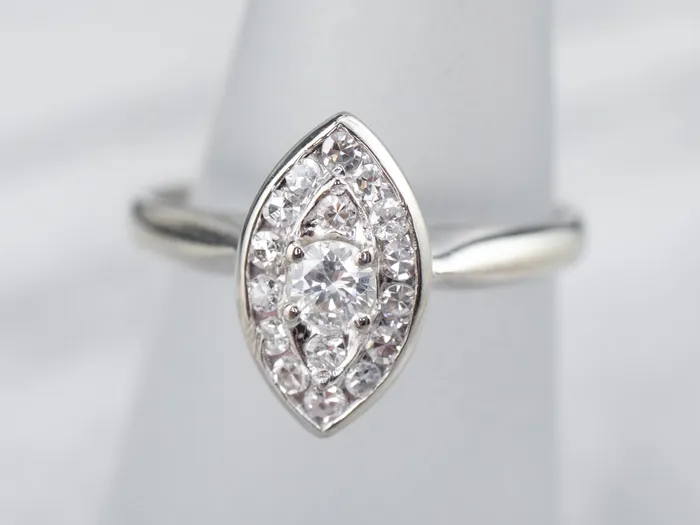 Marquise Diamond Cluster Ring MSJ Office Rings Marquise Diamond Cluster Ring MSJ Office Rings
