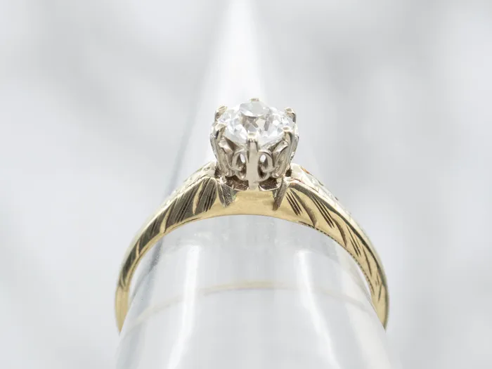 Rings Antique European Cut Diamond Solitaire Engagement Ring Market Square Jewelers