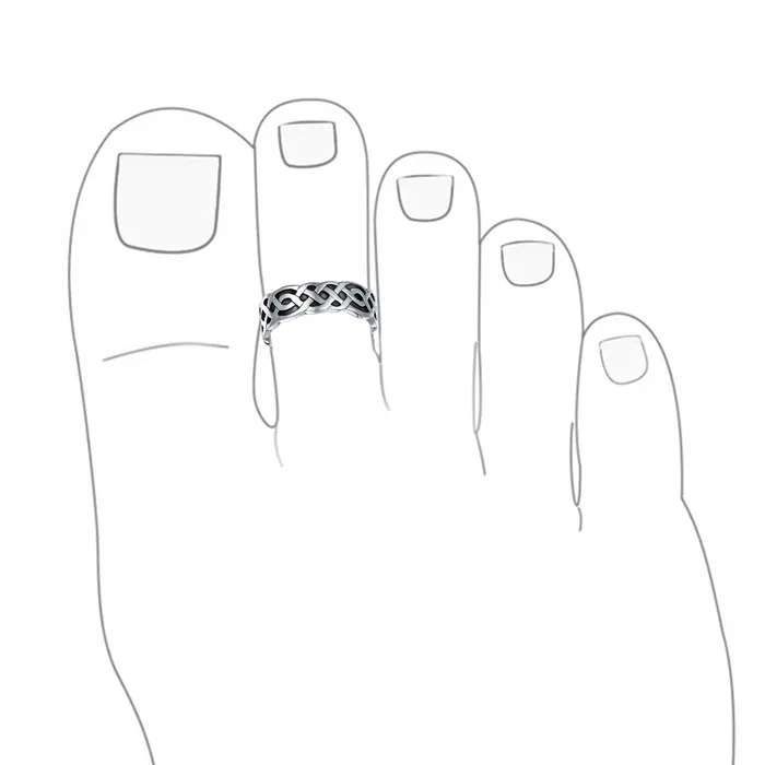 Rings BlingJewelry Wholesale Celtic Trinity Knot Toe Ring Oxidized Sterling Silver Pinky Midi Design Rings BlingJewelry Wholesale Celtic Trinity Knot Toe Ring Oxidized Sterling Silver Pinky Midi Design