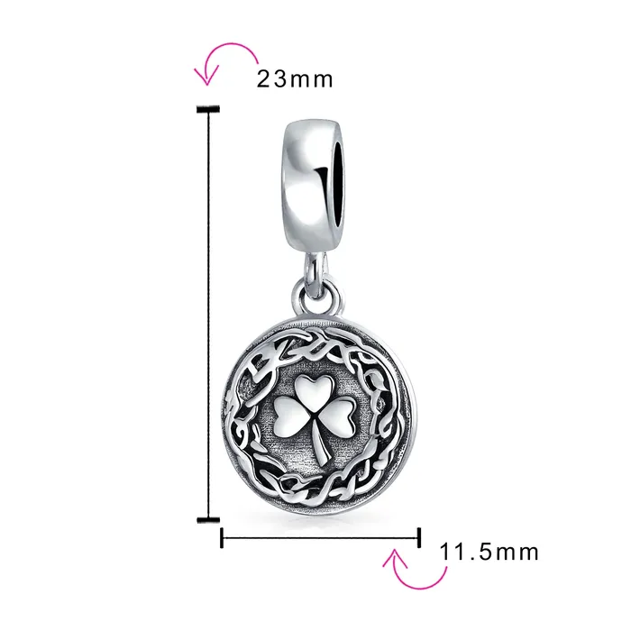 Rings BlingJewelry Wholesale Round Disc Good Luck Celtic Knot Irish Clover Dangle Charm Bead Sterling Silver Rings BlingJewelry Wholesale Round Disc Good Luck Celtic Knot Irish Clover Dangle Charm Bead Sterling Silver