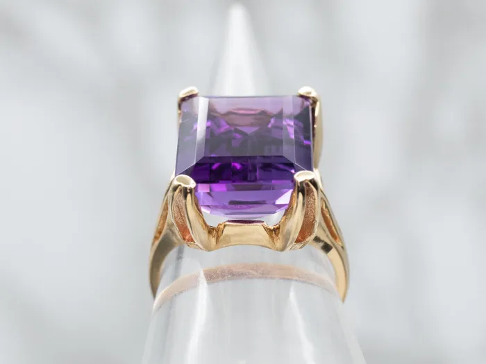 Rings Market Square Jewelers Classic Amethyst Cocktail Ring