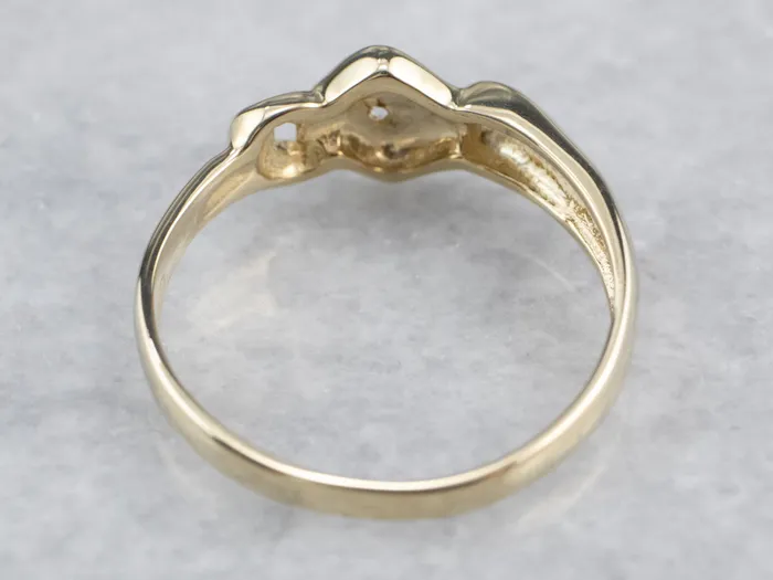 Rings Market Square Jewelers Modernist Diamond Two Tone Gold Ring