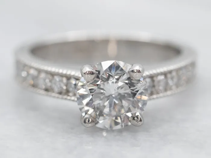 Rings Market Square Jewelers Platinum Round Brilliant Diamond Engagement Ring Rings Market Square Jewelers Platinum Round Brilliant Diamond Engagement Ring
