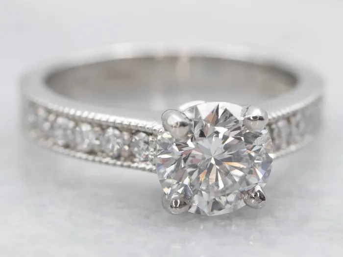 Rings Market Square Jewelers Platinum Round Brilliant Diamond Engagement Ring Rings Market Square Jewelers Platinum Round Brilliant Diamond Engagement Ring