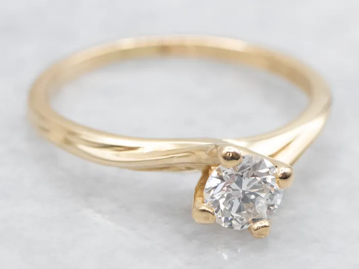 Rings Market Square Jewelers Round Brilliant Diamond Bypass Engagement Ring