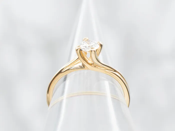 Rings Market Square Jewelers Round Brilliant Diamond Bypass Engagement Ring