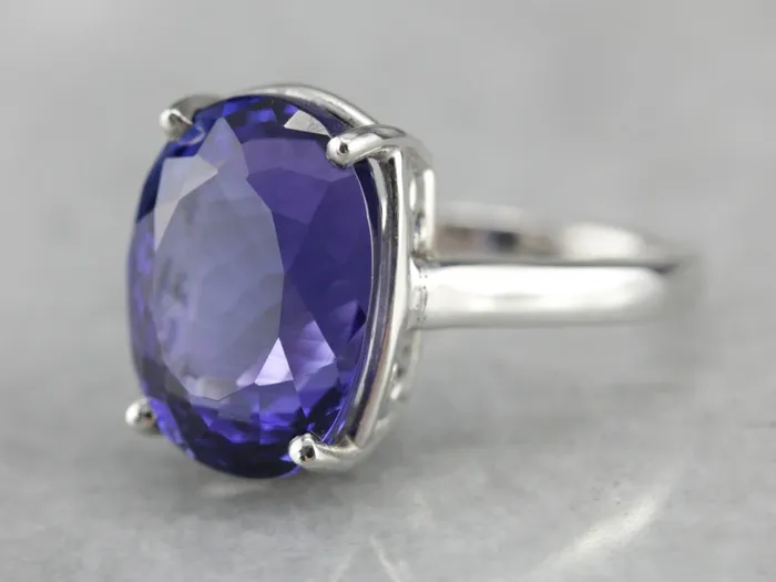 Rings Market Square Jewelers Tanzanite and Platinum Cocktail Ring