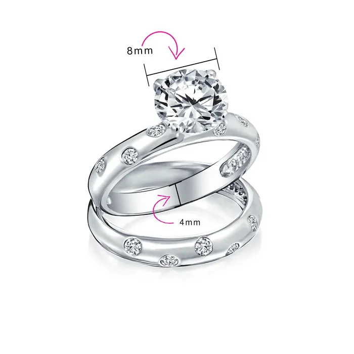 Rings Traditional Etoile Cocktail Statement Ring 2CTW CZ Engagement Wedding Band Set 14K Gold BlingJewelry Wholesale Rings Traditional Etoile Cocktail Statement Ring 2CTW CZ Engagement Wedding Band Set 14K Gold BlingJewelry Wholesale