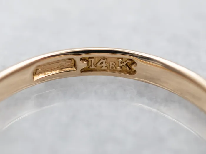 Rings Vintage Yellow Gold Plain Wedding Band Market Square Jewelers