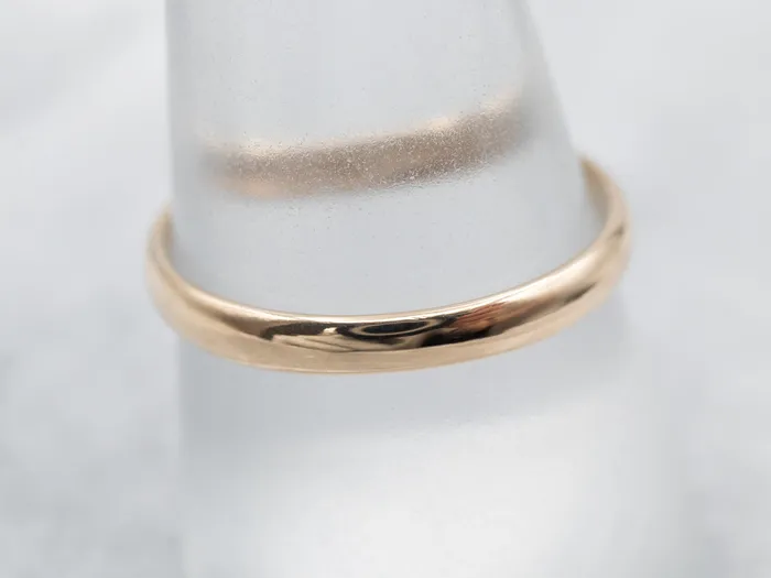 Rings Vintage Yellow Gold Plain Wedding Band Market Square Jewelers