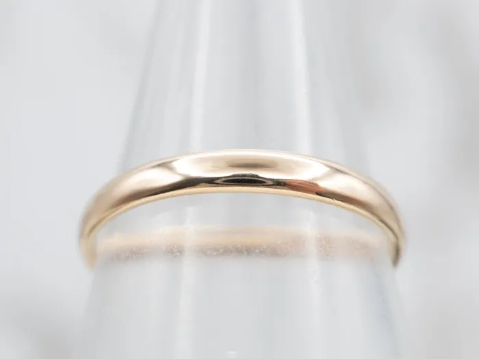 Rings Vintage Yellow Gold Plain Wedding Band Market Square Jewelers
