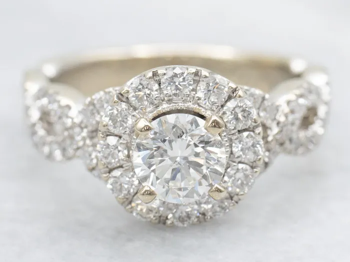 Rings White Gold Neil Lane GIA Certified Diamond Engagement Ring Market Square Jewelers