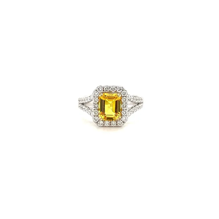 Rings Yellow Sapphire Diamond Ring CH Collection