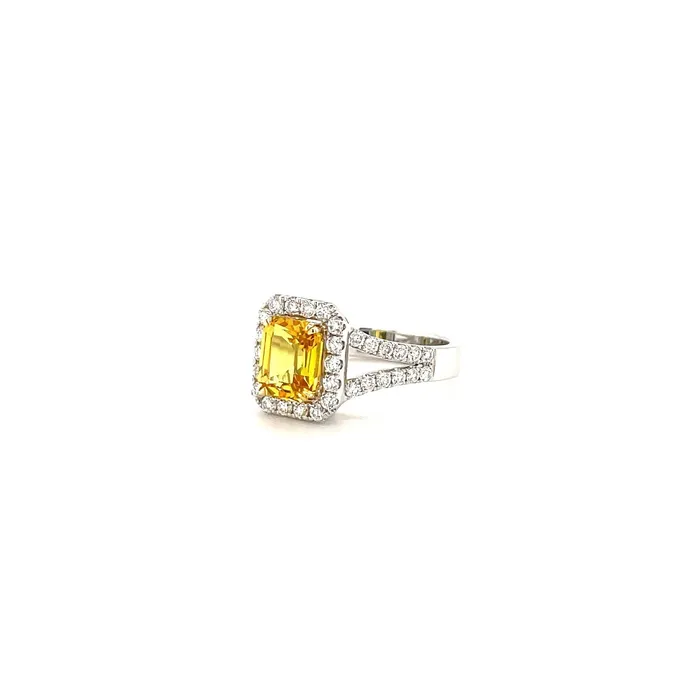 Rings Yellow Sapphire Diamond Ring CH Collection