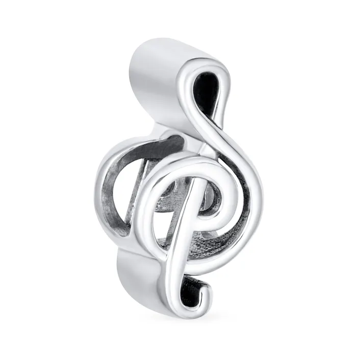 Sterling Silver G Clef Musician Charm Bead for European Bracelets BlingJewelry Wholesale Rings Sterling Silver G Clef Musician Charm Bead for European Bracelets BlingJewelry Wholesale Rings