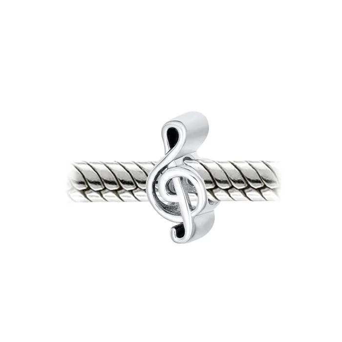 Sterling Silver G Clef Musician Charm Bead for European Bracelets BlingJewelry Wholesale Rings Sterling Silver G Clef Musician Charm Bead for European Bracelets BlingJewelry Wholesale Rings