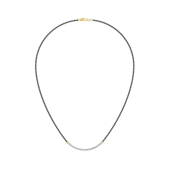 Necklaces 18k Yellow Gold and Diamond Mangalsutra Necklace and gold weight of 494g Gold Palace