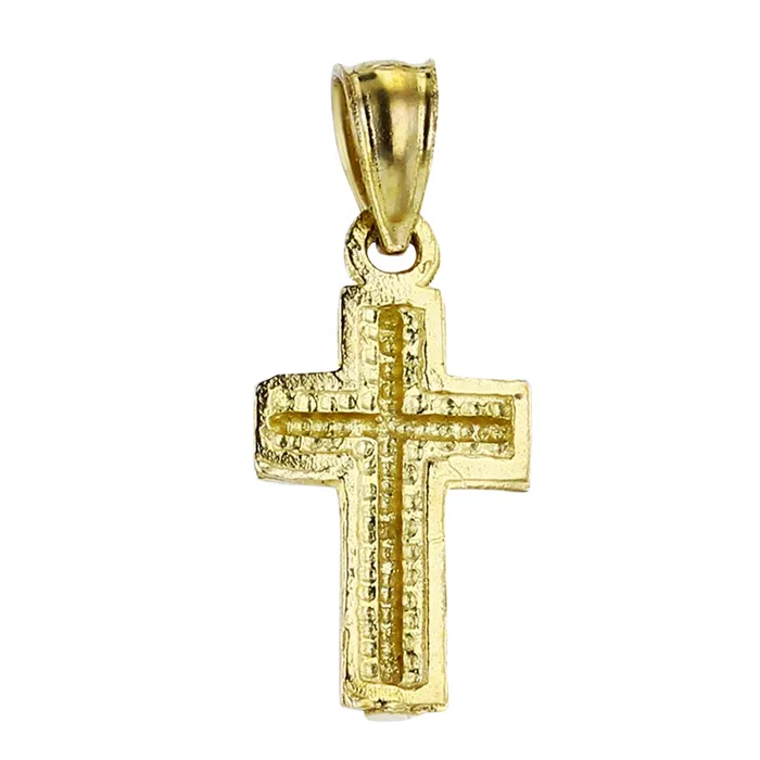 Necklaces DecadenceJewelry 14K Gold Yellow White DC Cross Pendant